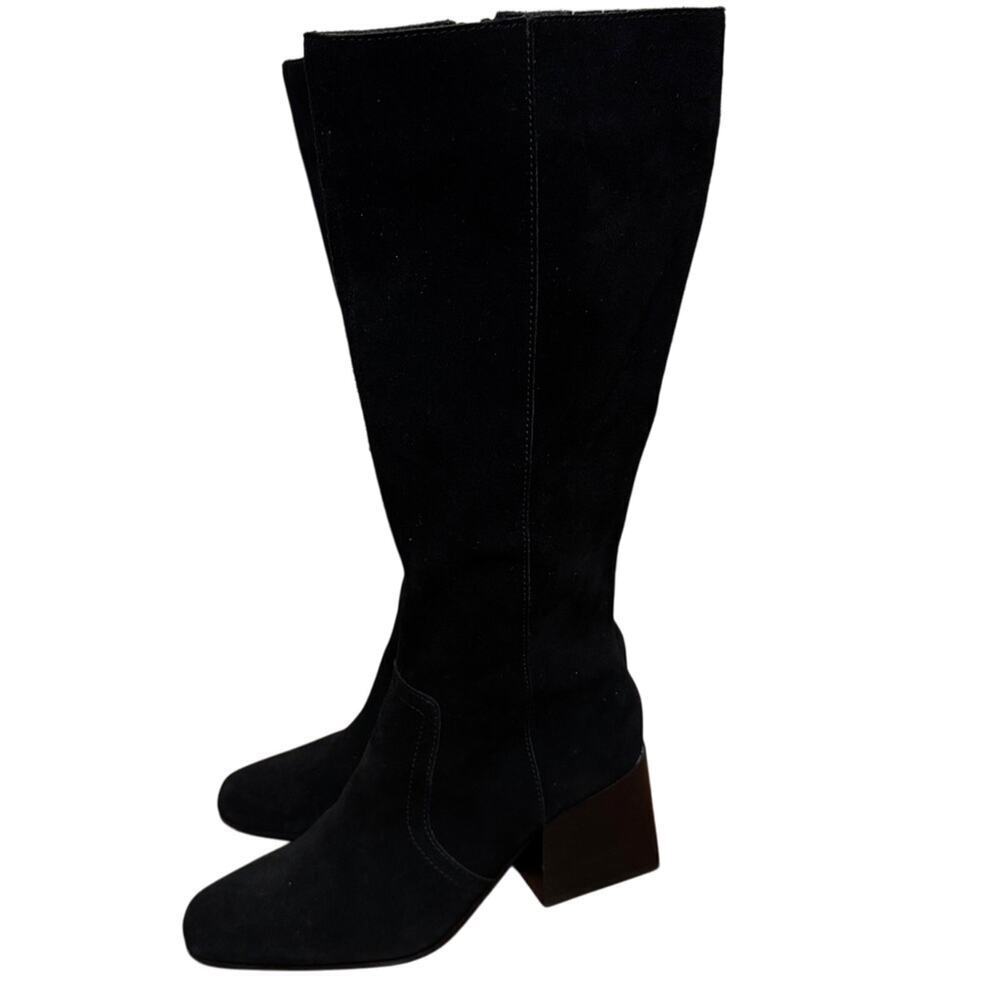 Blondo Women's Tessa Waterproof Boot Cow Suede Black Size 8.5
